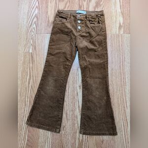 ZARA Kids Brown Corduroy Flared Pants 7
